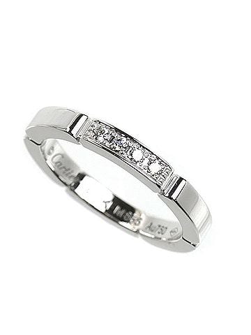 Cartier CARTIER Cartier 18KWG White Gold Maillon Panthère 4-Diamond Ring B4080448 Diamond 48 3.9g Women's (view 1)