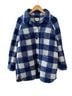 Sézane Checkered-gingham Blue White Coat Size 8 - photo 1