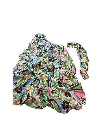 Brixon Ivy London One Shoulder Floral Psychedelic Midi Dress Casual Dress (view 2)