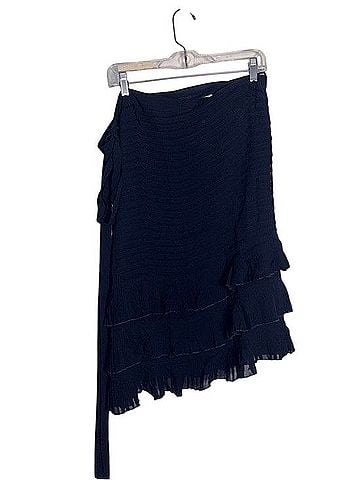 Susana Monaco Asymmetrical Ruffle Skirt Silk Skirt (view 2)