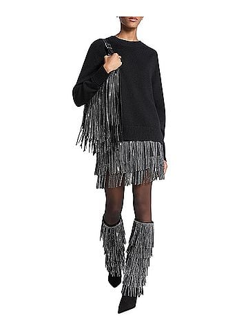 Forever 21 Rhinestone Fringe Suede Boots (view 1)