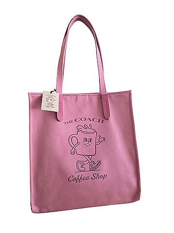 Coach Coffee Shop Tote Leather Tote (view 1)