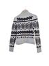 Veronica Beard Fair Isle Gray Ivory Turtleneck Sweater Size XS - photo 1