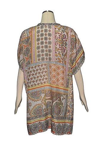 Johnny Was Summer Margarita Short Sleeve Silk Top (view 2)