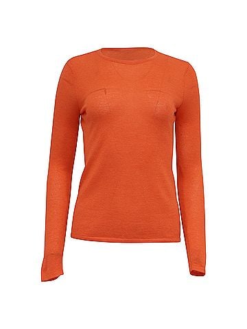 Ralph Lauren Ralph Lauren Crewneck Sweater in Orange Cashmere (view 1)