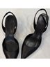 M. Gemi 100% Leather Black Heels Size 7 1/2 - photo 4