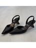 M. Gemi 100% Leather Black Heels Size 7 1/2 - photo 3