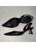 M. Gemi 100% Leather Black Heels Size 7 1/2 - photo 9