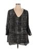 Apt. 9 100% Polyester Black Apt. 9 3/4 Sleeve Blouse Size 1X - photo 1