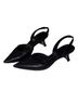 M. Gemi 100% Leather Black Heels Size 7 1/2 - photo 1