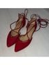 Stuart Weitzman 100% Suede Red Flats Size 9 1/2 - photo 3