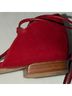 Stuart Weitzman 100% Suede Red Flats Size 9 1/2 - photo 6