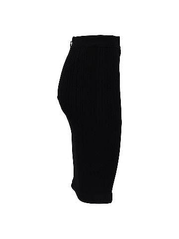 Herve Leger Herve Leger Ribbed Pencil Skirt in Black Rayon (view 2)