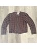 Papell Boutique Evening 100% Silk Checkered-gingham Brown Jacket Size S - photo 4