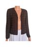 Papell Boutique Evening 100% Silk Checkered-gingham Brown Jacket Size S - photo 1