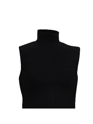 Herve Leger Herve Leger Turtleneck Jumpsuit in Black Nylon (view 2)