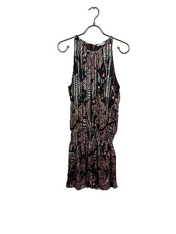 Ramy Brook Silk Tropical Zebra Print Sleeveless Mini Casual Dress (view 1)
