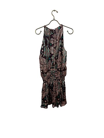 Ramy Brook Silk Tropical Zebra Print Sleeveless Mini Casual Dress (view 2)