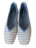Vivaia Chevron-herringbone Blue White Flats Size EU 42 - photo 2