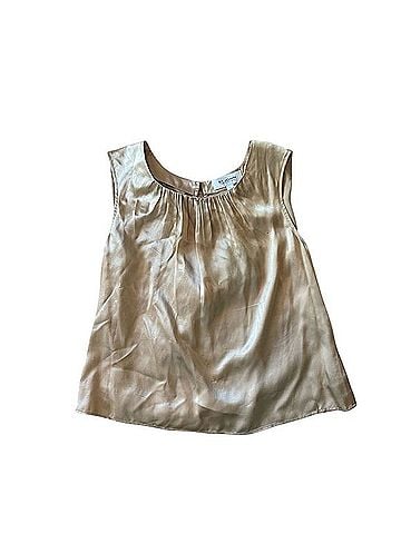 St. John Collection Satin Silk Blouse Sleeveless Silk Top (view 1)