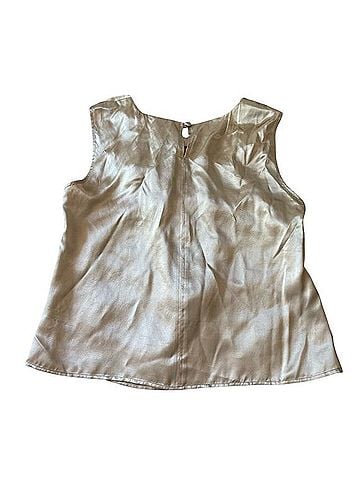 St. John Collection Satin Silk Blouse Sleeveless Silk Top (view 2)