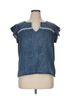 Rails Blue Short Sleeve Blouse Size XL - photo 1