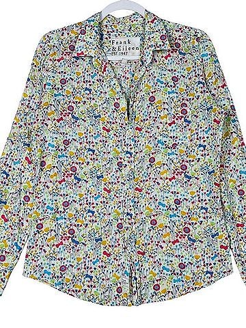 Frank & Eileen Whimsical Floral Button-Up Long Sleeve T-Shirt (view 1)