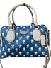 Coach Floral Blue White Leather Satchel One size - photo 1