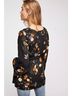 Free People 100% Rayon Floral Black Multi Color Kimono Size S - photo 7