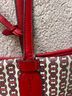 Tory Burch 100% Other Print Red Burgundy Ivory Shoulder Bag One size - photo 8