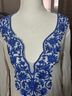 Ella Moss Floral White Blue Swimsuit Cover Up Size M - photo 4