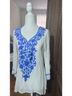 Ella Moss Floral White Blue Swimsuit Cover Up Size M - photo 7