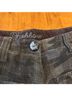 Fishbone Plaid Camo Gray Blue Cargo Pants Size XS - photo 3