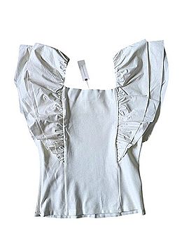 Anthropologie Sundays In Brooklyn Ruffle Top Short Sleeve T-Shirt (view 2)