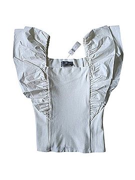 Anthropologie Sundays In Brooklyn Ruffle Top Short Sleeve T-Shirt (view 1)
