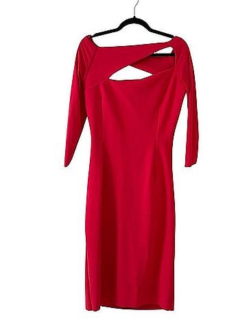 Chiara Boni La Petite Robe Kate Ruffled Three-Quarter Sleeve Cocktail Dress (view 2)