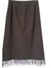Pendleton 100% Wool Plaid Solid Brown Casual Skirt Size 12 - photo 2