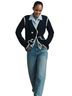 Anthropologie Black White Blazer Size M - photo 1
