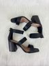 Qupid Luxe 100% Faux Leather Solid Black Heels Size 8 - photo 3