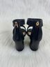 Qupid Luxe 100% Faux Leather Solid Black Heels Size 8 - photo 6
