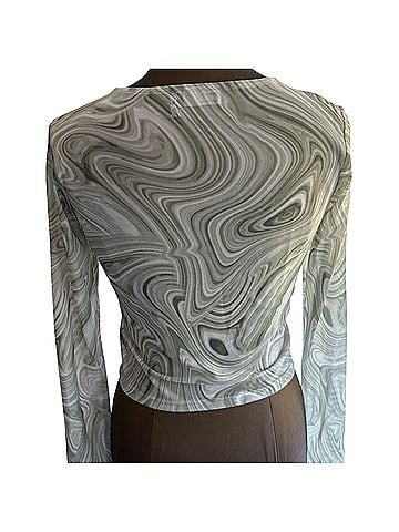 ASOS Tall Swirl Pattern Long Sleeve Top Long Sleeve T-Shirt (view 2)