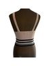 BDG Solid Stripes Tan White Tank Top Size S - photo 2