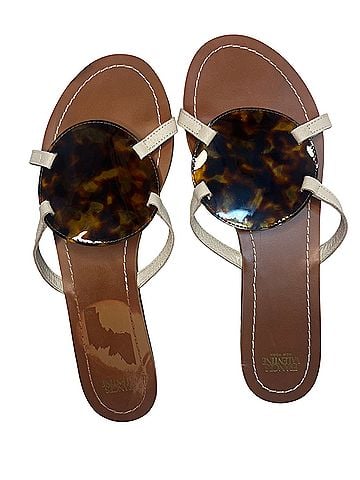 Frances Valentine Frances valentine tortoise flat flip-flop leather Sandals (view 2)