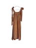 Sancia Solid Brown Casual Dress Size XS - photo 2