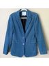 Tibi 97% Cotton 3% Elastane 80% Cotton 100% Polyester Solid Blue Blazer Size 4 - photo 4