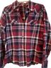 Cruel Girl Plaid Red White Blue Button-Down Shirt Size M - photo 1