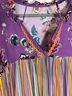 Ivy Jane 100% Rayon Floral Stripes Purple Multi Color Blouse Size L - photo 5