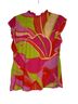 Sunny Leigh 100% Polyester Floral Multi Color Short Sleeve Blouse Size M - photo 2