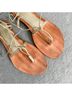 Cornetti 100% Leather Gold Sandals Size EU 40 - photo 11