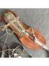Cornetti 100% Leather Gold Sandals Size EU 40 - photo 9